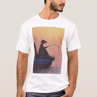 Jungen-Fischen-@ Bäcker, die auf dem Fluss des T-Shirt