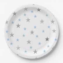 Jungen-Funkeln-Babypartydekor, blaues Silber