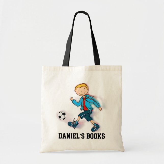 Jungen-Fußbalbibliotheks-Buchtasche Tragetasche (Vorne)