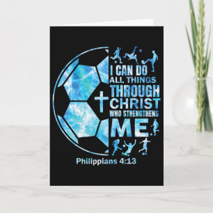 Jungen Fußball christliches T-Shirt Ich kann alle Karte