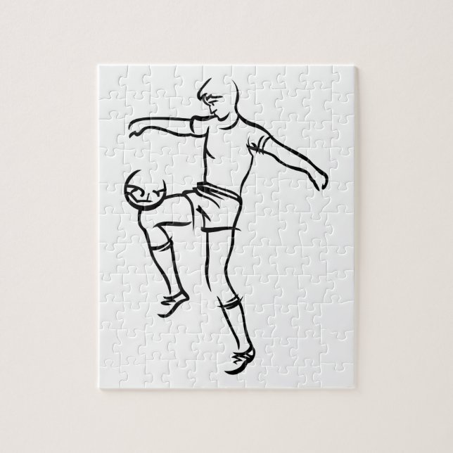 Jungen-Fußball-Spieler (Vertikal)