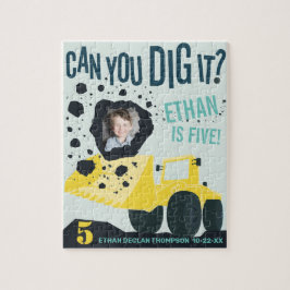 Jungen Geburtstag Bauwagen Blaugelb