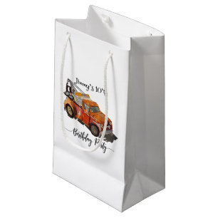 Jungen-Geburtstagsfeier mit Abschleppwagen Kleine Geschenktüte