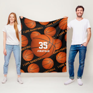 Jungen Girls Sport I Liebe Basketballspiel Fleecedecke