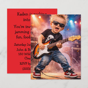 Jungen-Gitarren-Party-Digital-Download-Einladung Einladung