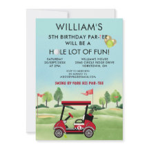 Jungen-Golf-Thema 5. Geburtstag Par-Tee