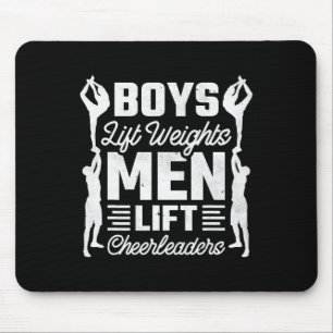 Jungen heben Gewichte Männer heben Cheerleader, Ch Mousepad