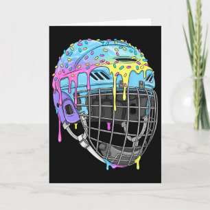 Jungen Hockeyhelm Eiscreme-Tropfen für Hockeyspiel Karte