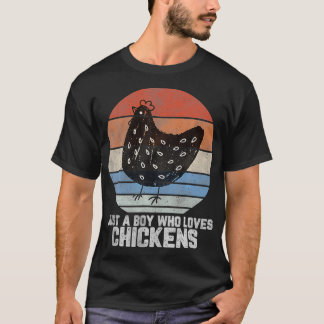 Jungen Hühnchen, Retro-Hühnchen-T-Shirt Boys, Hühn T-Shirt