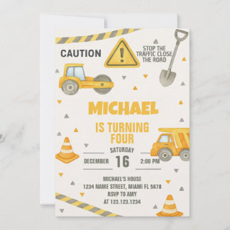 Jungen im Bau - Einladung zum Geburtstag