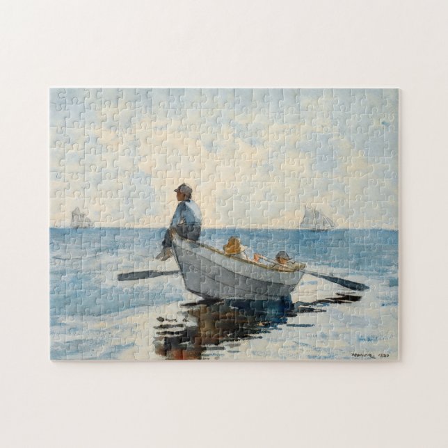 Jungen in einem Buch | Winslow Homer (Horizontal)