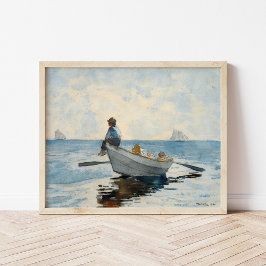 Jungen in einem Buch | Winslow Homer Poster