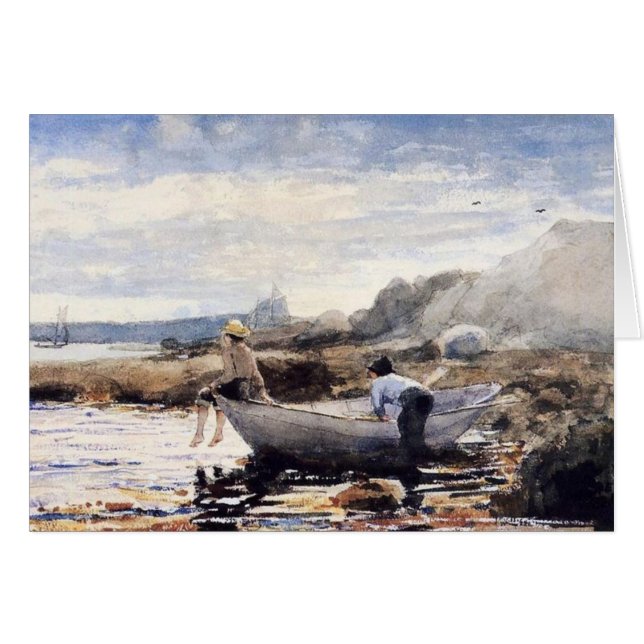 Jungen in einem Ruderboot (Vorderseite (Horizontal))