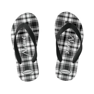 Jungen-Karo-Flip-Flops HAMbWG Kindersandalen Kinderbadesandalen
