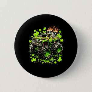 Jungen Kinder Monster Grün Lastwagen Kleeblatt St. Button