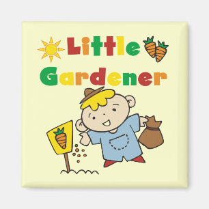 Jungen-kleine Gärtner-T-Shirts und Geschenke Magnet