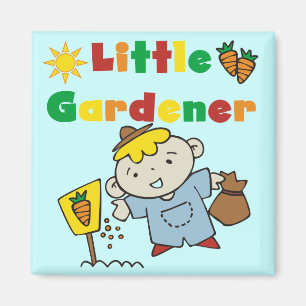 Jungen-kleine Gärtner-T-Shirts und Geschenke Magnet