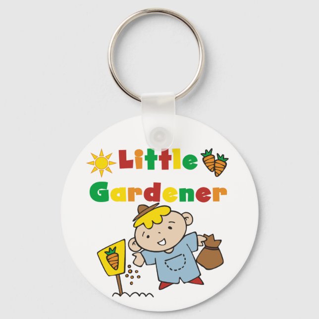 Jungen-kleine Gärtner-T-Shirts und Geschenke Schlüsselanhänger (Vorderseite)