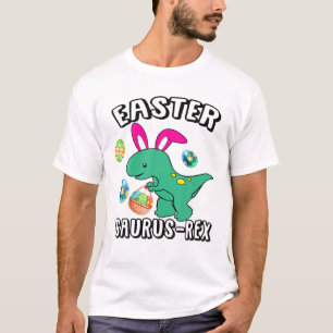 Jungen Kleinkinder Ostern Beleuchtung T Rex Dinosa T-Shirt