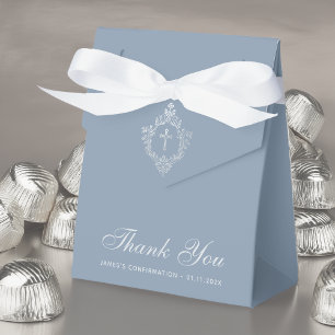 Jungen Konfirmation Staubblau Elegantes Silber Wap Geschenkschachtel