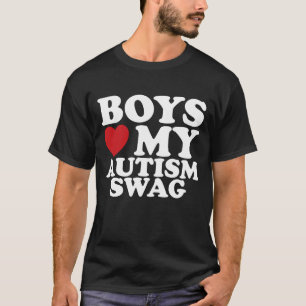 Jungen lieben mein Autismusselbstbewusstsein Herz T-Shirt