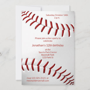Jungen-Mädchen-Baseball-Geburtstag oder Party Einladung