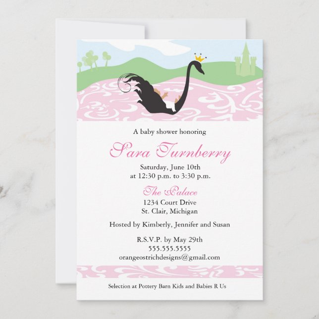 Jungen-Mädchen-Duschen-Einladung - kleine Einladung (Vorderseite)