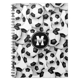 Jungen Mädchen Fußball Muster Sport Notizblock