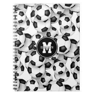 Jungen Mädchen Fußball Muster Sport Notizblock