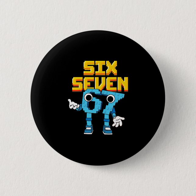 Jungen Mädchen Kinder Italien Brainrot Meme 67 Sec Button (Vorderseite)