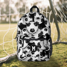 Jungen Mädchen mit Monogramm Fußbälle Muster