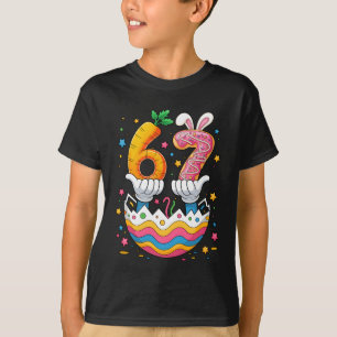Jungen Mädchen Ostereier Süßer Hase Sechs Sieben 6 T-Shirt