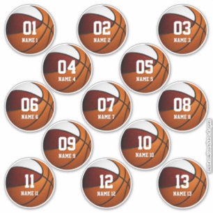Jungen Mädchen spielen ein weißes Basketball-Set v Aufkleber