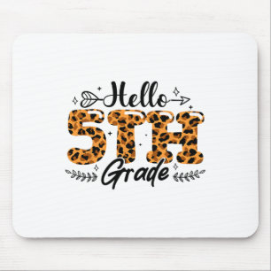 Jungen Mädchen Zurück zur Schule Hallo 5. Klasse L Mousepad