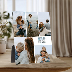 Jungen-Mama-Personalisierte Fotocollage Fotoplatte