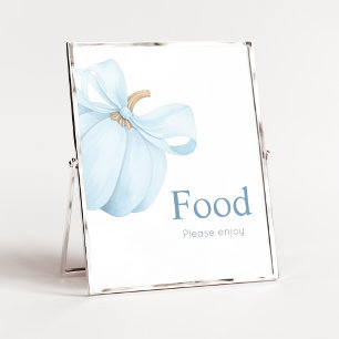Jungen Minimalist Kleiner Kürbis Essen Schild