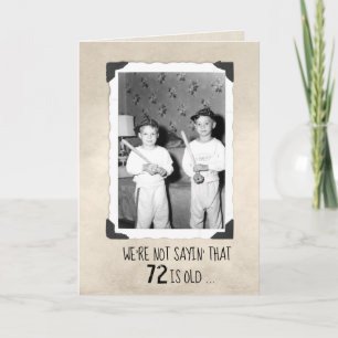 Jungen mit Baseballschlägern 72. Geburtstag Karte