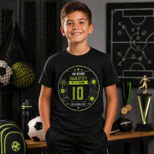 Jungen Moderne schwarze Sportskinder zum 10. Gebur Tri-Blend Shirt