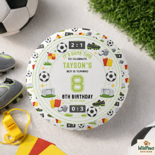 Jungen Moderne Sportarten Fußball Kinder 8. Geburt Button