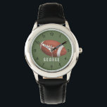 Jungen Moderne und Niedliche Fußballsportkids Armbanduhr<br><div class="desc">Diese niedlichen Sportler schauen sich das Design mit einem amerikanischen Football-Cartoon mit Zahlen an und können mit Ihrem Jungs personalisiert sein. Ideal für sportbegeisterte Kinder,  ideal zum Geburtstag!</div>
