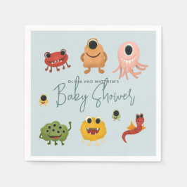Jungen Moderne und Niedliche Monster Babydusche Serviette