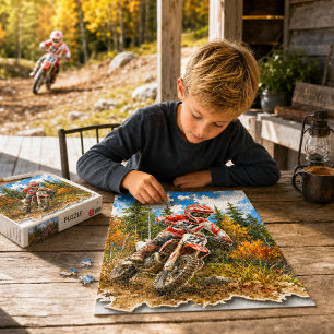Jungen-Motocross-Rennpuzzle-Geschenk