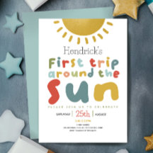 Jungen Niedlich erste Reise um die Sonne zum erste