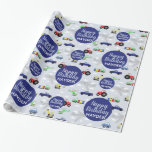 Jungen Niedlich Happy Birthday Car Pattern Kinder Geschenkpapier<br><div class="desc">Dieses niedliche,  blaue,  kundenspezifische Verpackungspapier für Cartoon zeichnet sich durch ein blaues Transportmuster aus,  mit Pkw,  Lieferwagen-Lkw,  Zügen,  Flugzeugen,  Baggern,  Traktoren und Hubschraubern. Es gibt auch Platz für Sie,  Ihren Jungen Namen in cooler Typografie hinzuzufügen. Der perfekte Weg,  um jemandem besonderen Glückwunsch zum Geburtstag!</div>