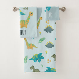 Jungen Niedlich moderne Blue Dinosaur Muster Kinde Badhandtuch Set