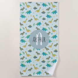 Jungen Niedlich moderne Blue Dinosaur Muster Kinde Strandtuch