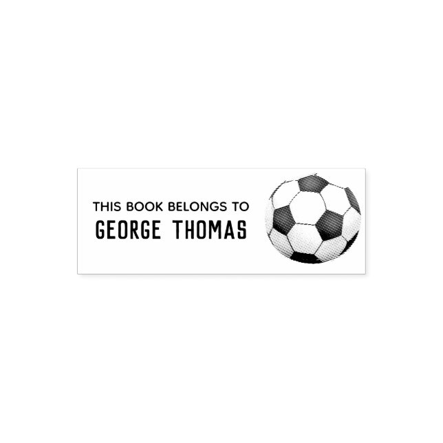 Jungen Niedlich Sports Soccer Kinder Buchzeichen Permastempel (Design)