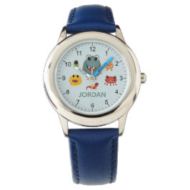 Jungen Niedlich und Cool Blue Monster Alien Armbanduhr