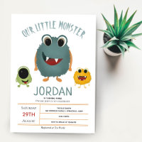 Jungen Niedlich und modern Monster Kindergeburtsta