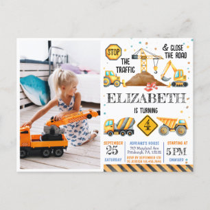 Jungen Niedliche Moderne Konstruktion Kinder Gebur Postkarte